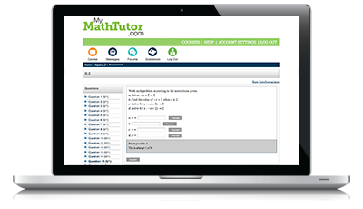 The advantage to this online math system is our content expert managed forums and our Math Tutors!